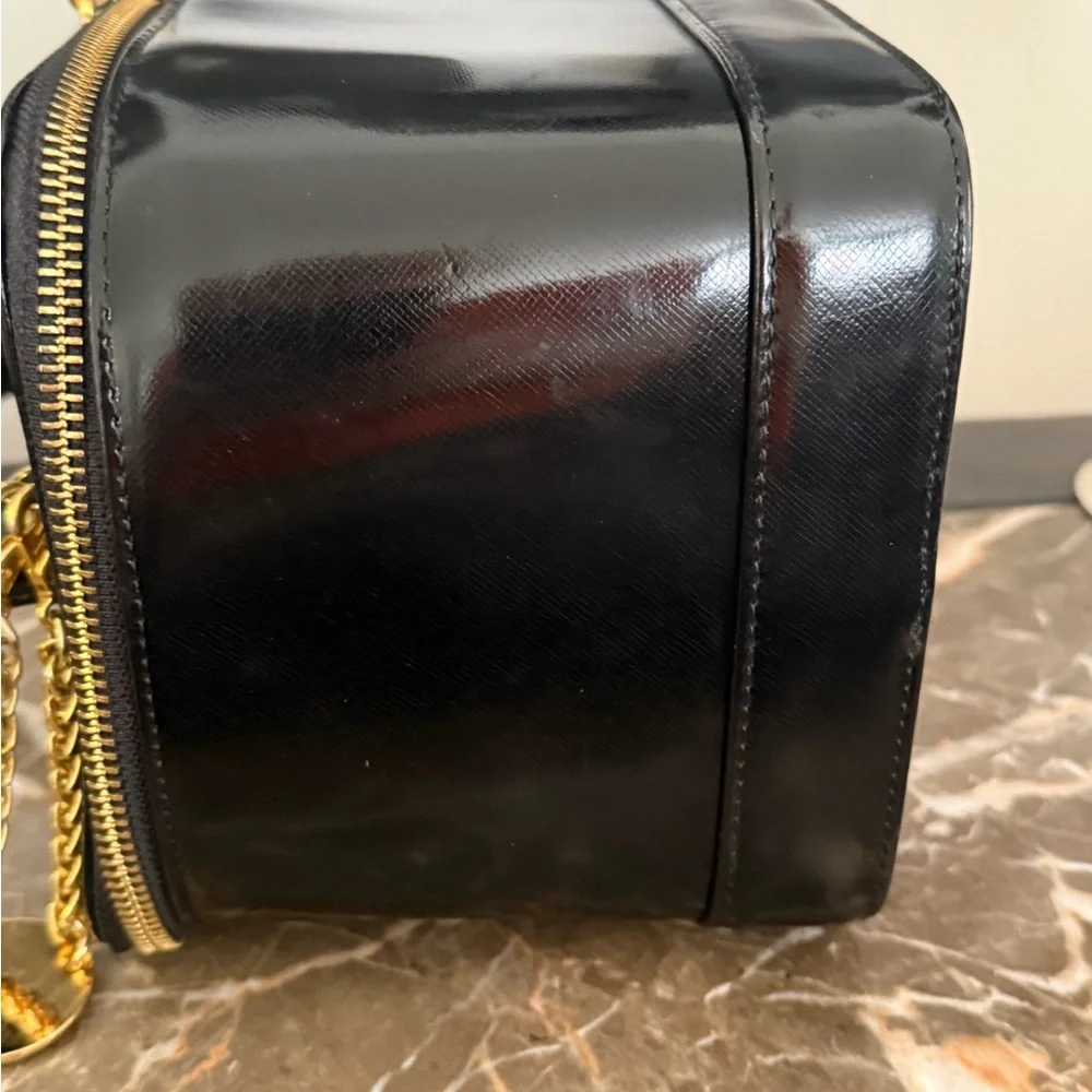 Versace Black Leather Toiletry bag w Charms NWOT - Picture 9 of 14